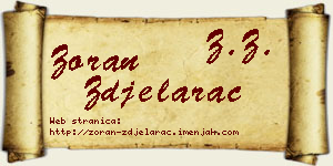 Zoran Zdjelarac vizit kartica